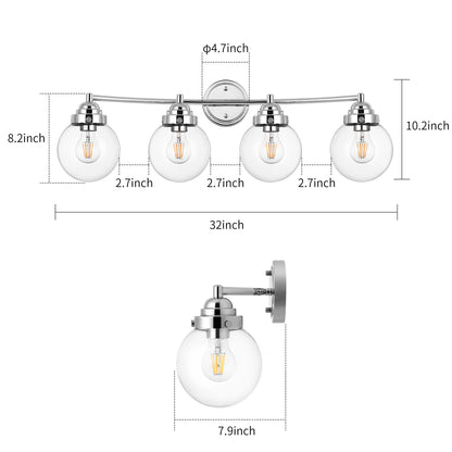 4-light vanity light features