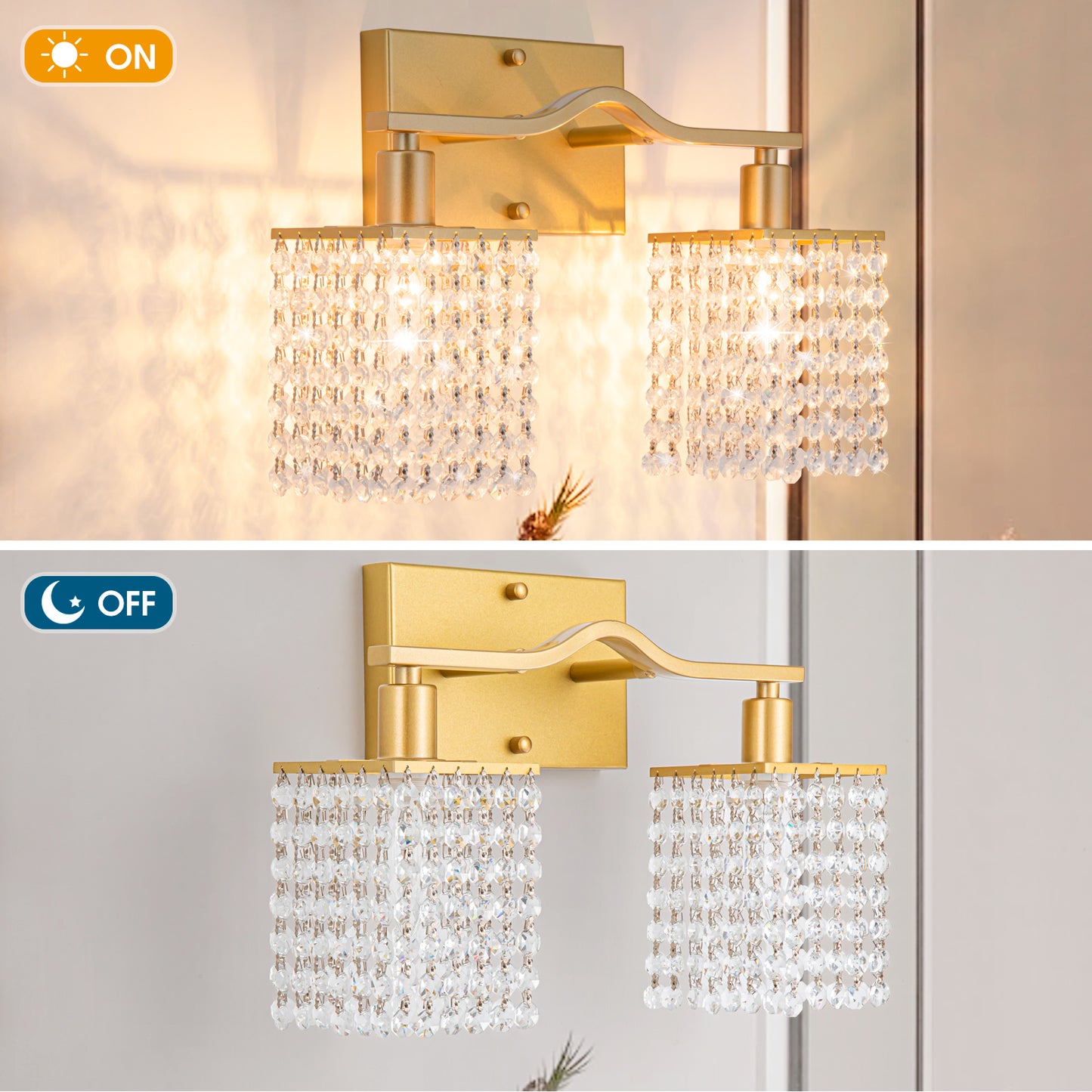 2 - Light Dimmable Vanity Light