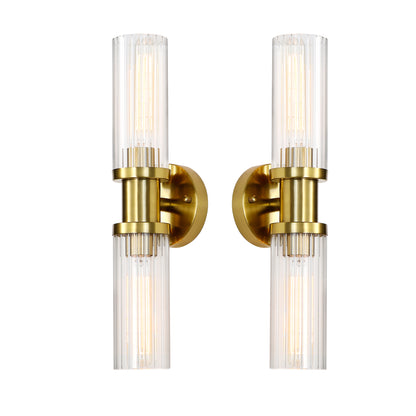 Modern Gold 2 pack Cylinder Wall Sconces