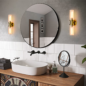 Modern Gold 2 pack Cylinder Wall Sconces