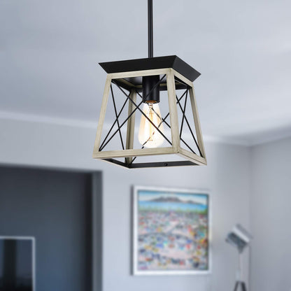 1 - Light Matte Black Lantern Pendant