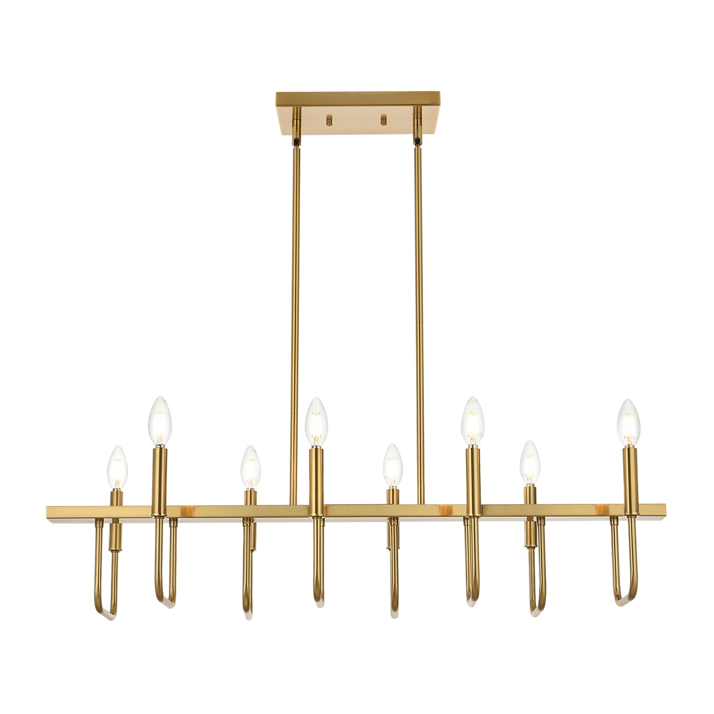 8 - Light Gold Linear Chandelier