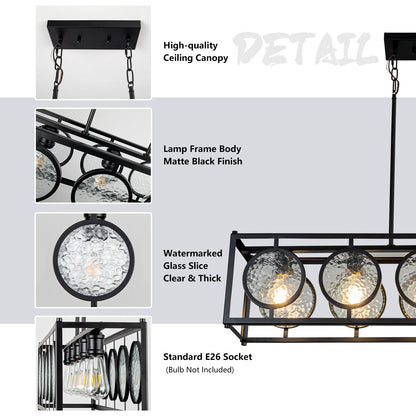 5 - Light Black Kitchen Island Pendant