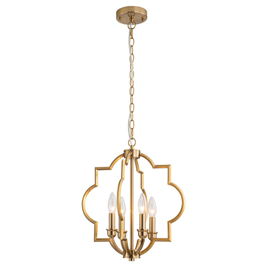 4-light brass chandeliers